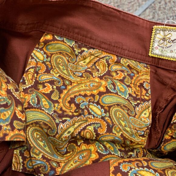 Aventura Russet Red Organic Cotton Canvas Short Skirt Size 10 - Picture 9 of 13